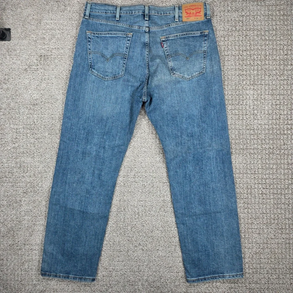 Levis 505 Regular Fit Straight Leg Stretch Blue Jeans Mens‎ 38x30 New NWT